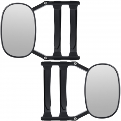 Towing Mirrors Trailer Clip on Mirror Side Mirror Extensions for Towing Adjustable 360 Degree Rotation Extends Camper Towing Mirrors for Car Truck Black (2 Pcs)